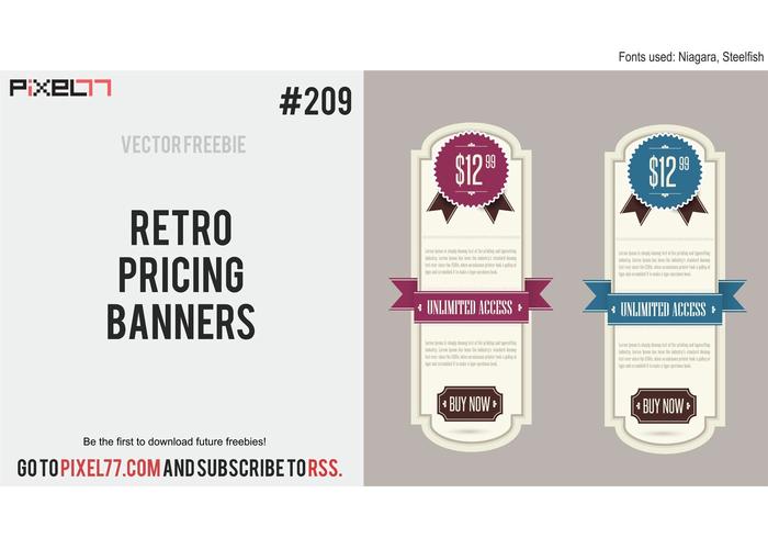 Retro Pricing Banners Retro Pricing Banners
