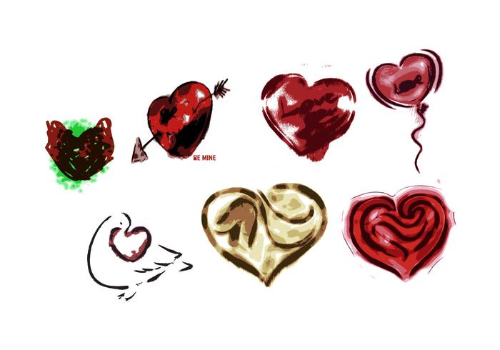 Free Valentine’s Love Heart Vector Set-2 Free Valentine’s Love Heart Vector Set-2
