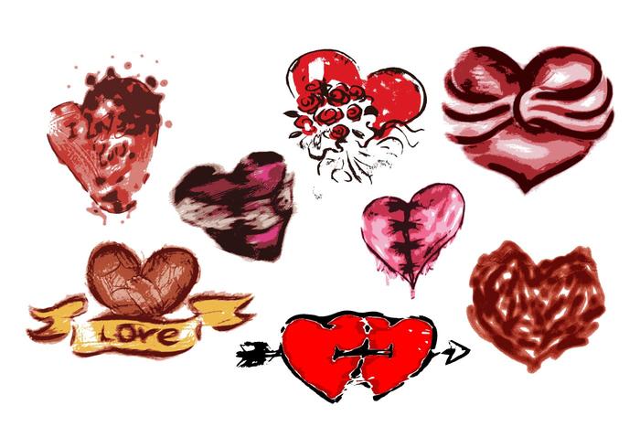 Free Valentine’s Love Heart Vector Set-3 Free Valentine’s Love Heart Vector Set-3