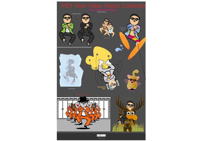 PSY Viral Video Vector Collection