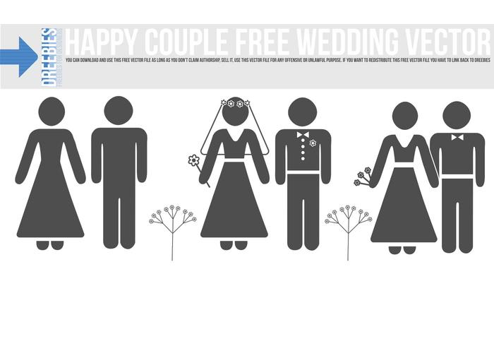 Happy Couple Free Wedding Vector Happy Couple Free Wedding Vector