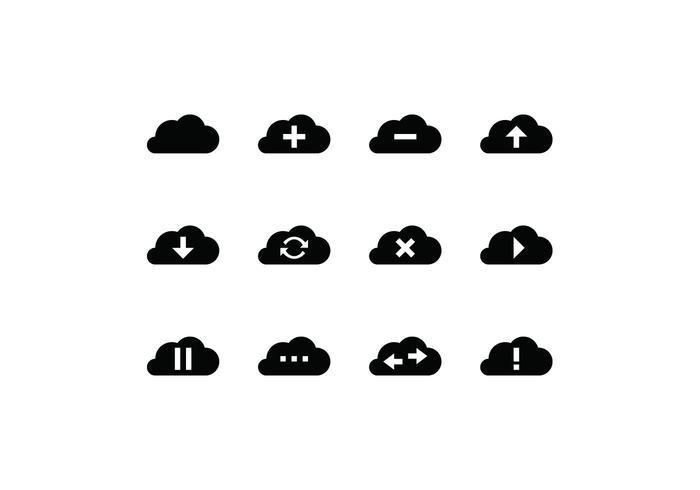 Simple Vector Cloud Icons Simple Vector Cloud Icons