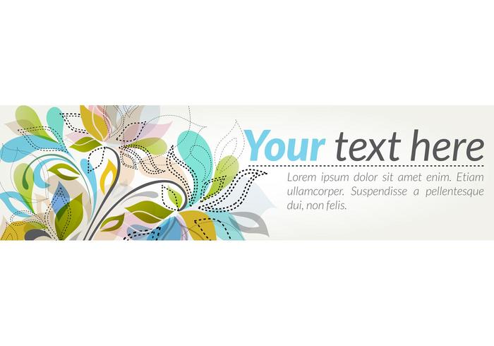 Foral Banner Vector Graphic Foral Banner Vector Graphic