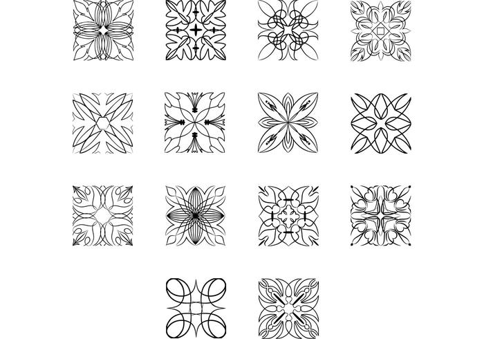 Square Ornaments Vector Pack Square Ornaments Vector Pack