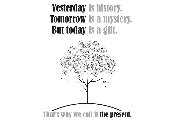 Yesterday is history... Poster Vector Yesterday is history... Poster Vector