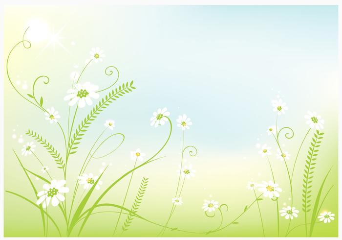 Swirly Spring Background Vector