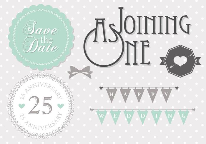 Mint Wedding Template Vector Pack