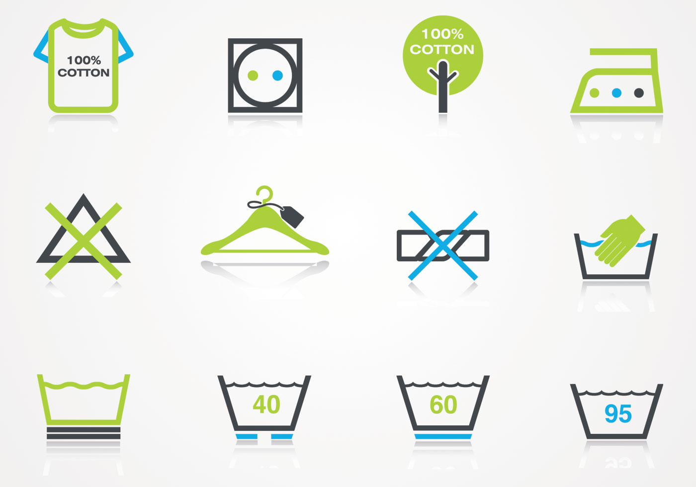 Laundry Icons Vector 61517 Vector Art at Vecteezy