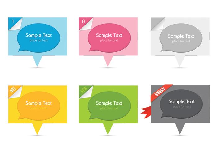 Speech Bubbles Cutout Vectors