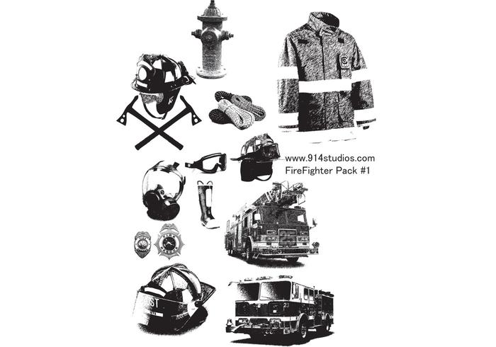 Fire Fighter Vector Pack