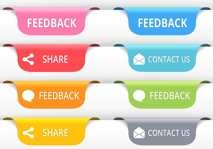 Feedback Tab Button Vectors