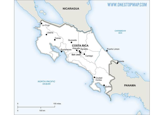 Free Vector Map of Costa Rica Free Vector Map of Costa Rica