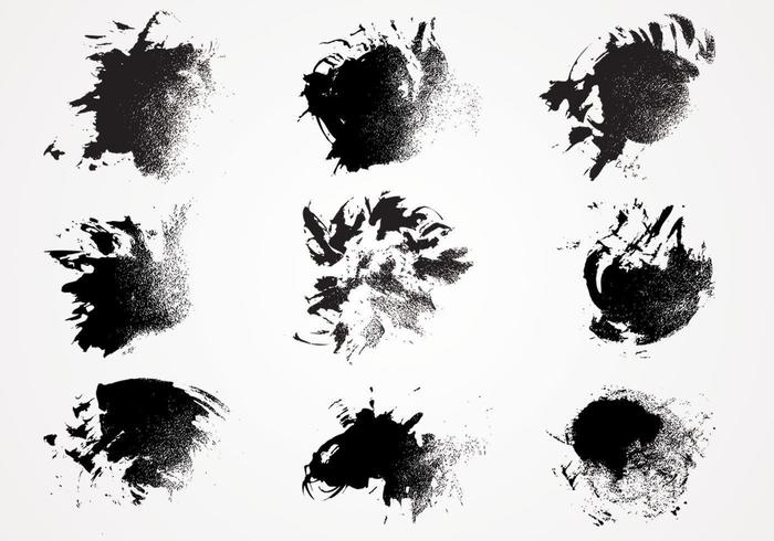 Tinta pintura textura vector pack