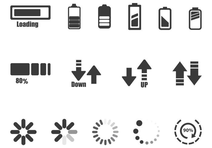 Progress Loader Indicator Vector Set