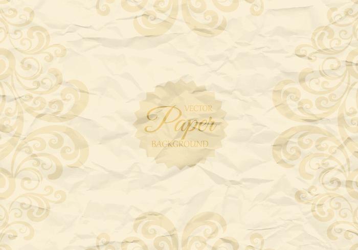 Crumpled Paper with Swirls Vector Background