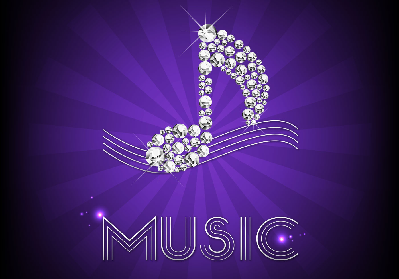 Diamond Music Note Background Vector Download Free 