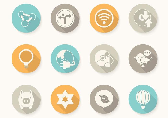 Miscellaneous Circular Button Vectors