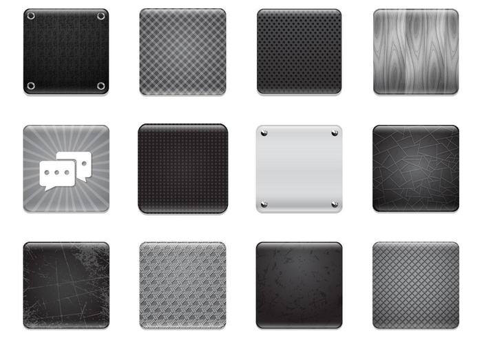 Black & Grey Apps Background Vector Set
