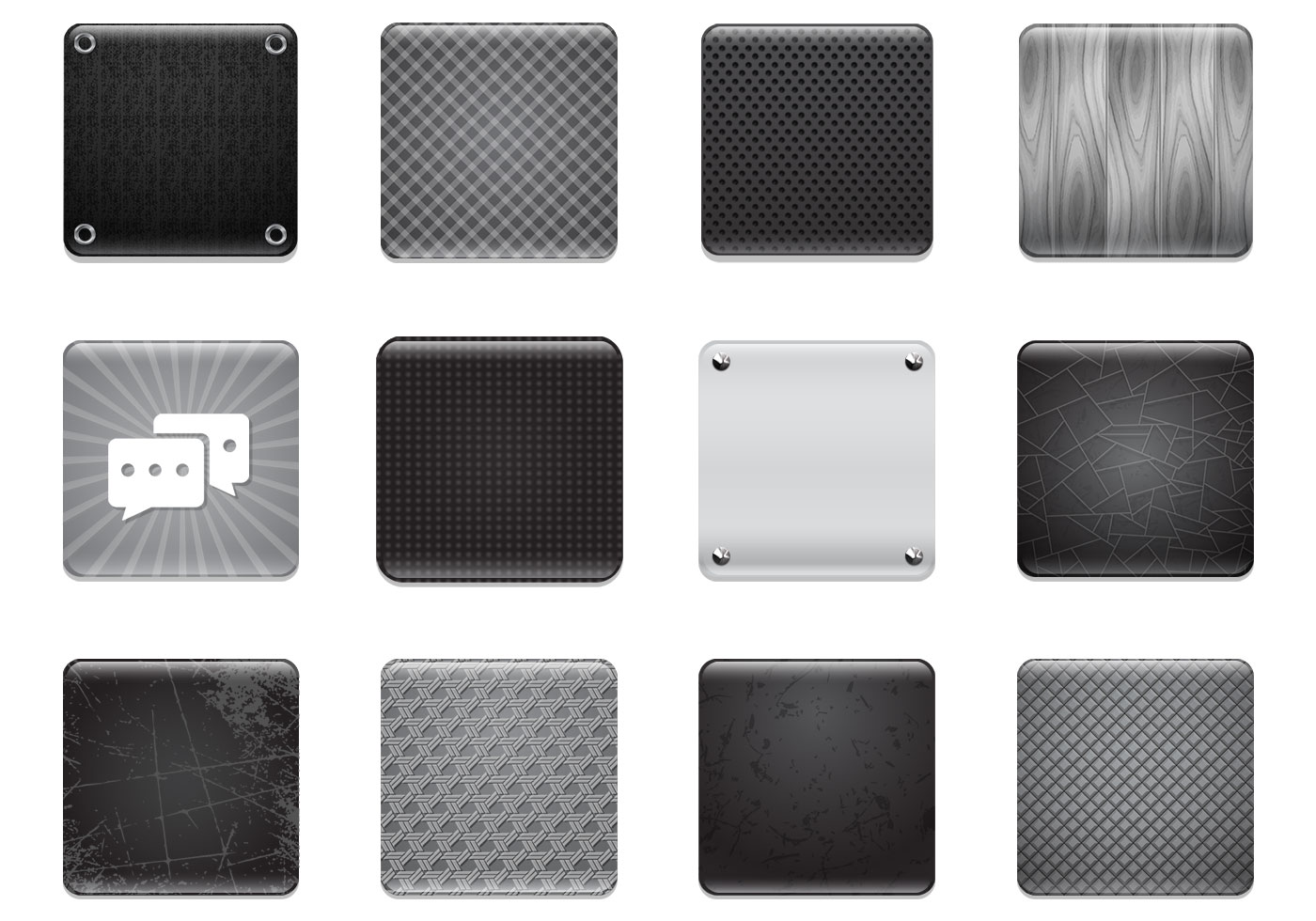 Black & Grey Apps Background Vector Set 61695 Vector Art at Vecteezy