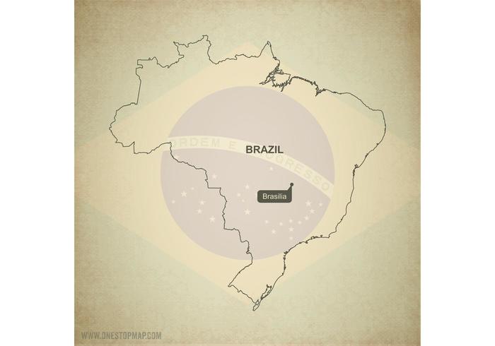 Free Vector Map of Brazil Free Vector Map of Brazil