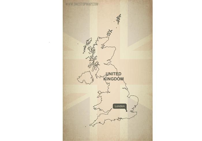 free vector map of united kingdom