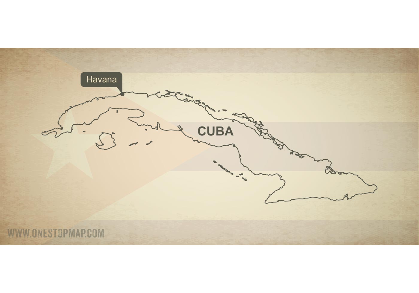 Vector map Havana Cuba