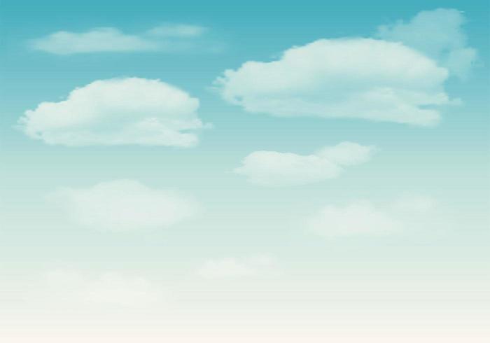 Clouds on Blue Sky Vector