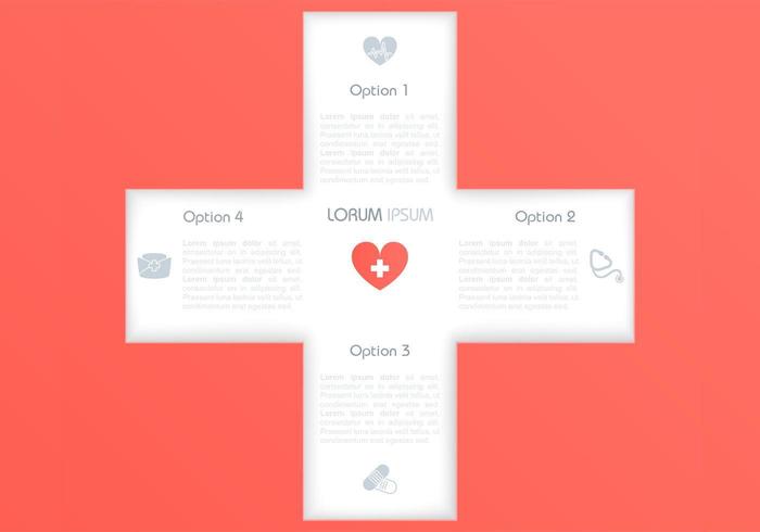 Cutout Medical Cross Background Vector