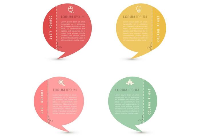 Speech Bubble Coupons Vector Set