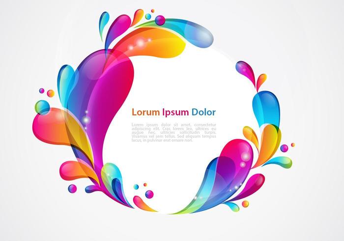 Colorful Swirls Banner Vector