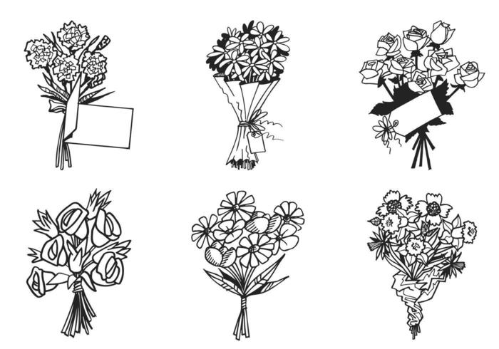 Bouquet de flores Vector Pack