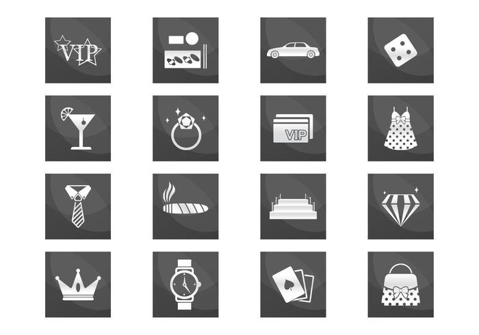 VIP Luxury Icons Vector Set