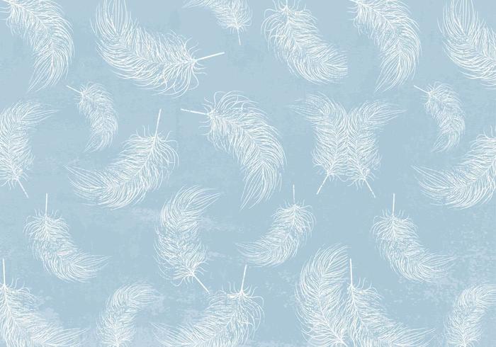 White Feathers Background Vector