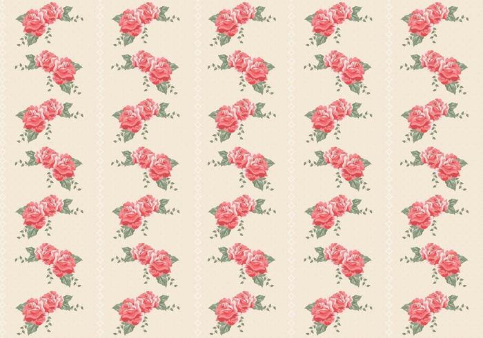 Retro Roses Seamless Pattern Vector