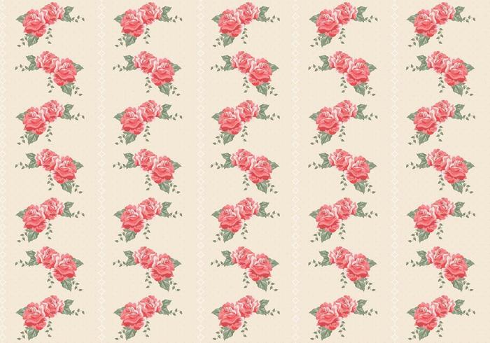 Retro Roses Seamless Pattern Vector