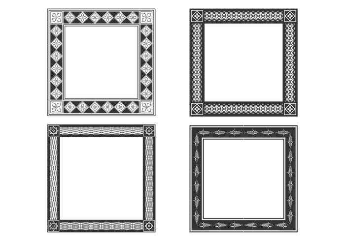 Decorative Bold Frames Vector