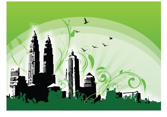 Petronas Twin Towers Illustration