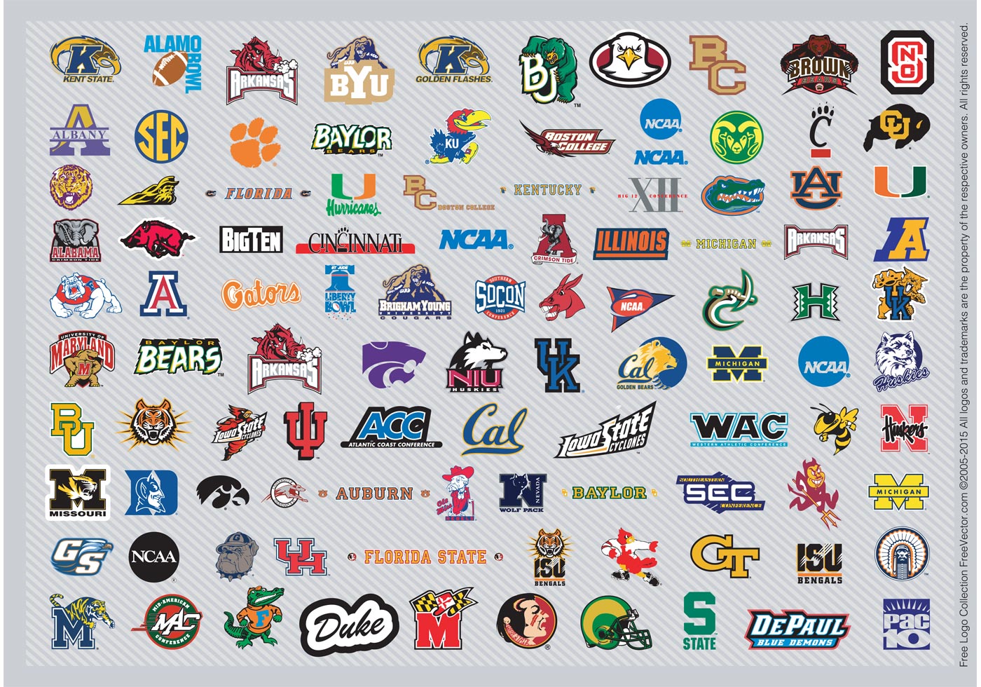 Logos de baloncesto NCAA Pt1 Descargue Gráficos y Vectores Gratis