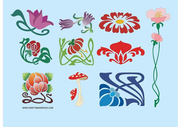Art Nouveau Vector Pack Art Nouveau Vector Pack