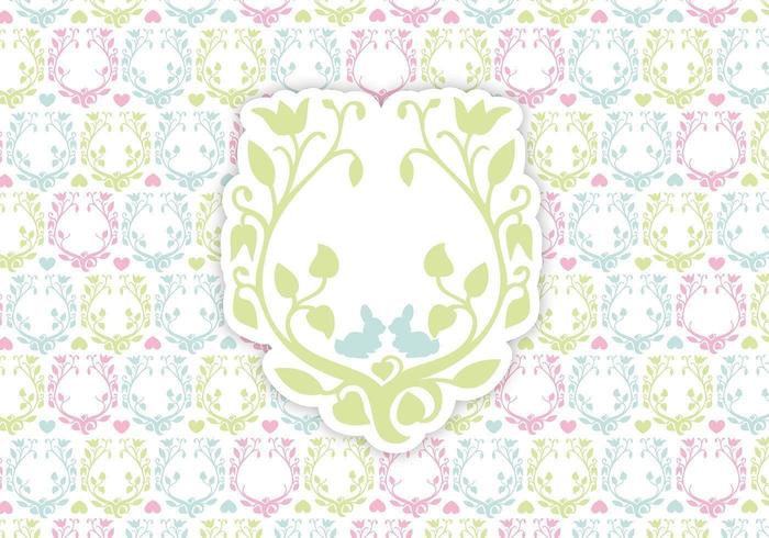 Floral Happy Easter Background Vector