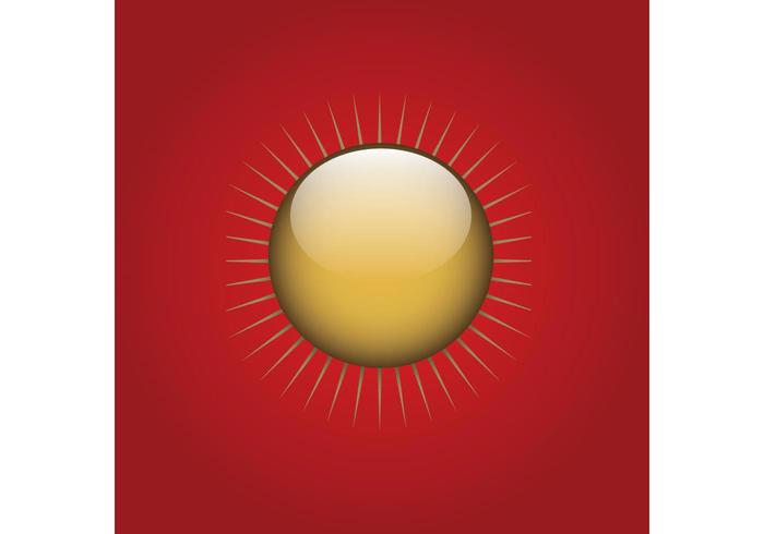 Gold Sun Button Gold Sun Button