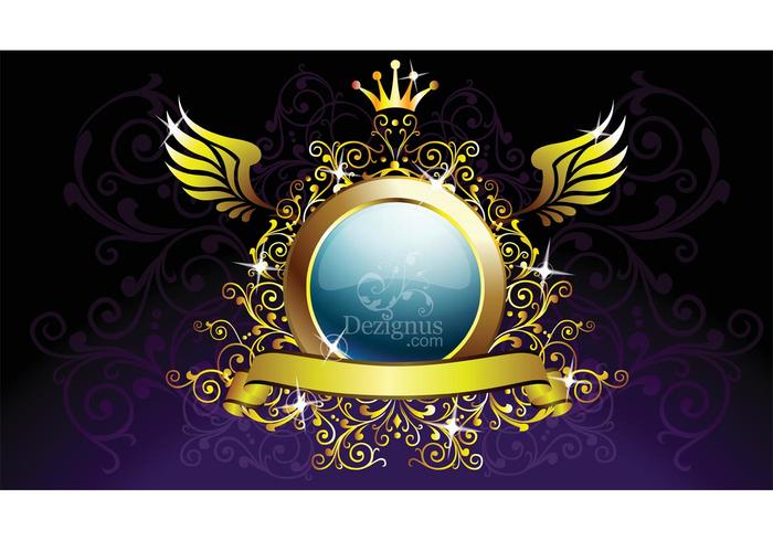 Gold Decoration Shield Gold Decoration Shield
