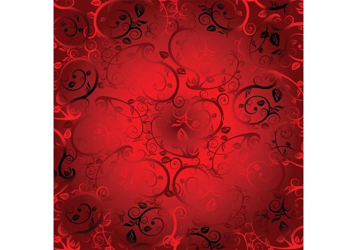 Red Floral Ornaments Red Floral Ornaments