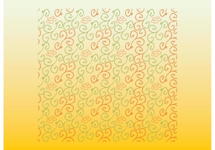 Hand Drawn Flower Scrolls Pattern Hand Drawn Flower Scrolls Pattern