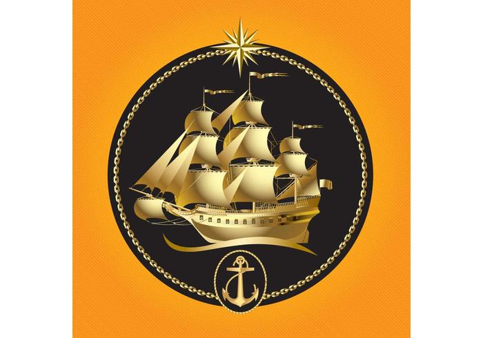 Gold Sailboat Gold Sailboat