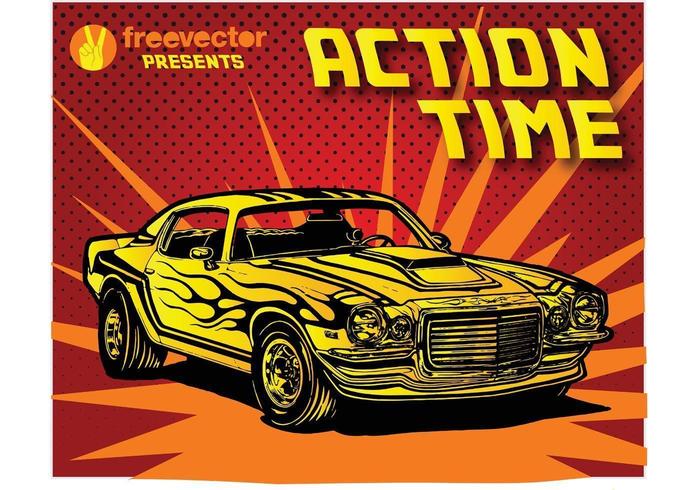 Seventies Car vector