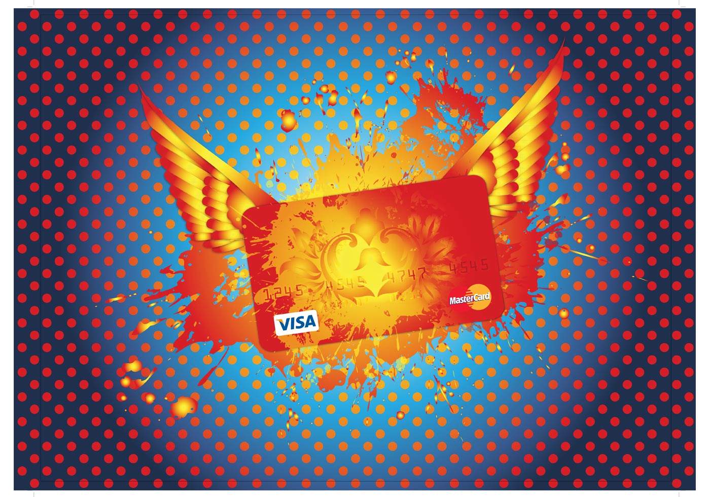 Mastercard Visa Credit Card 62511 Vector Art at Vecteezy