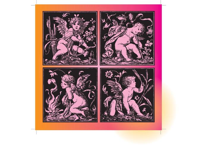 Vintage Cupid Vectors Vintage Cupid Vectors