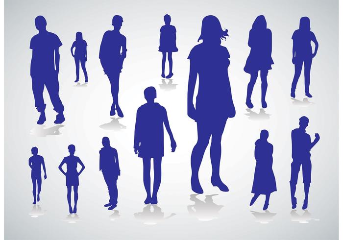 People Silhouettes Vectors People Silhouettes Vectors
