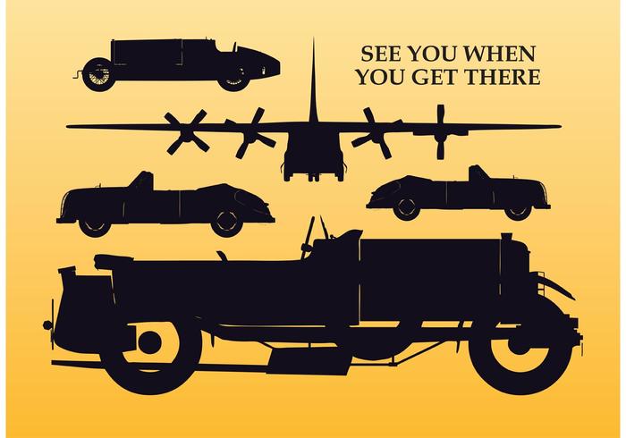 Vintage Travel Silhouettes Vintage Travel Silhouettes